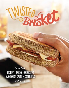 Bruegger's Twisted Brisket Sandwich