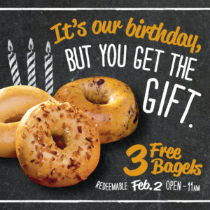 3 Free Bruegger's Bagels Promotion