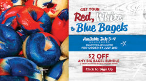 Bruegger's Red, White, and Blue bagels are back!