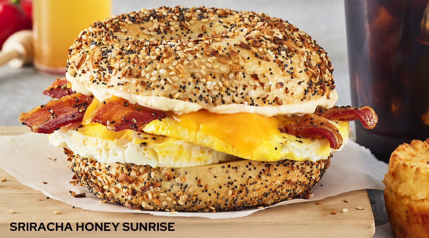 Brueggers Breakfast Egg Sandwich Honey Siracha Web Menu Deal